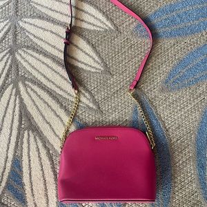 Michael Kors hot pink chain bag